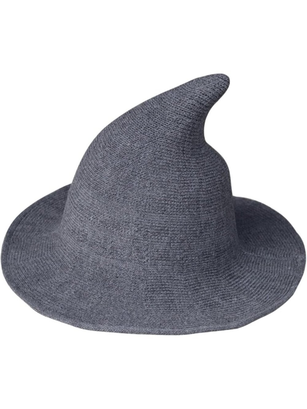 Women's Dark Gray Halloween Witch Hat Knitted Cap Party Costume Cosplay Costume
